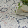 Nourison Machine Washable Series 1 SR110 Ivory Blue Area Rug by Nicole Curtis Corner Image