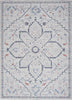 Nourison Machine Washable Series 1 SR110 Ivory Blue Area Rug by Nicole Curtis Corner Image