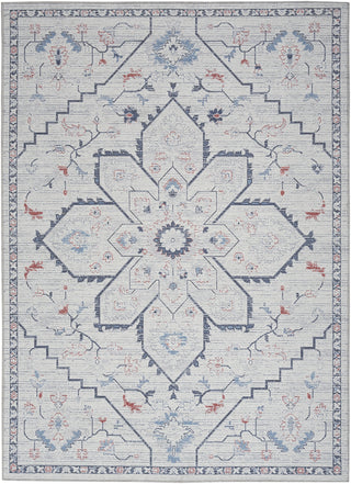 Nourison Machine Washable Series 1 SR110 Ivory Blue Area Rug by Nicole Curtis main image