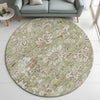 Dalyn Silk Road SR2 Aloe Area Rug Round Lifestyle Image Feature