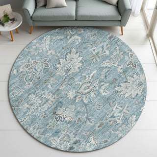Dalyn Silk Road SR2 Baltic Area Rug Round Lifestyle Image Feature