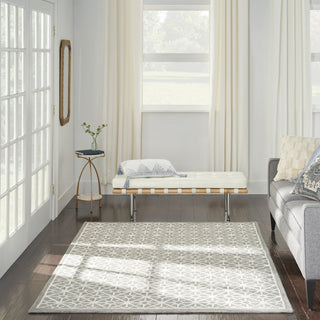 Nourison Series 2 SR201 Grey Area Rug Room Image Feature
