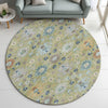 Dalyn Silk Road SR3 Aloe Area Rug Round Lifestyle Image Feature
