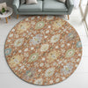 Dalyn Silk Road SR3 Cayenne Area Rug Round Lifestyle Image Feature