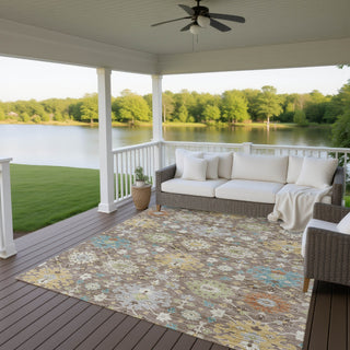Dalyn Silk Road SR3 Mocha Area Rug Outdoor Lifestyle Image Feature