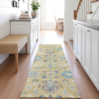 Dalyn Silk Road SR3 Turmeric Area Rug Runner Lifestyle Image Feature