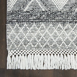 Nourison Machine Washable Series 3 SR301 Grey/Ivory Area Rug by Nicole Curtis Detail Image