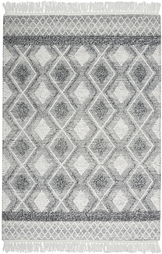 Nourison Machine Washable Series 3 SR301 Grey/Ivory Area Rug by Nicole Curtis main image