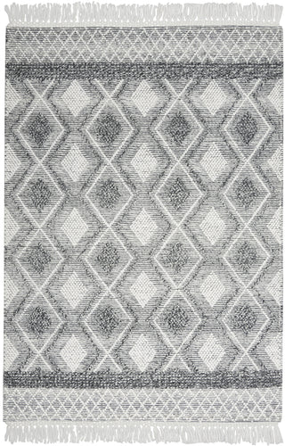 Nourison Machine Washable Series 3 SR301 Grey/Ivory Area Rug by Nicole Curtis main image