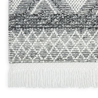 Nourison Machine Washable Series 3 SR301 Grey/Ivory Area Rug by Nicole Curtis Texture Image