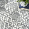 Nourison Machine Washable Series 3 SR302 Grey/Ivory Area Rug by Nicole Curtis Corner Image