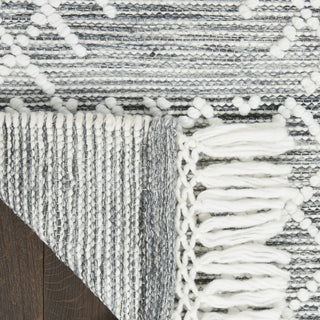 Nourison Machine Washable Series 3 SR302 Grey/Ivory Area Rug by Nicole Curtis Corner Image