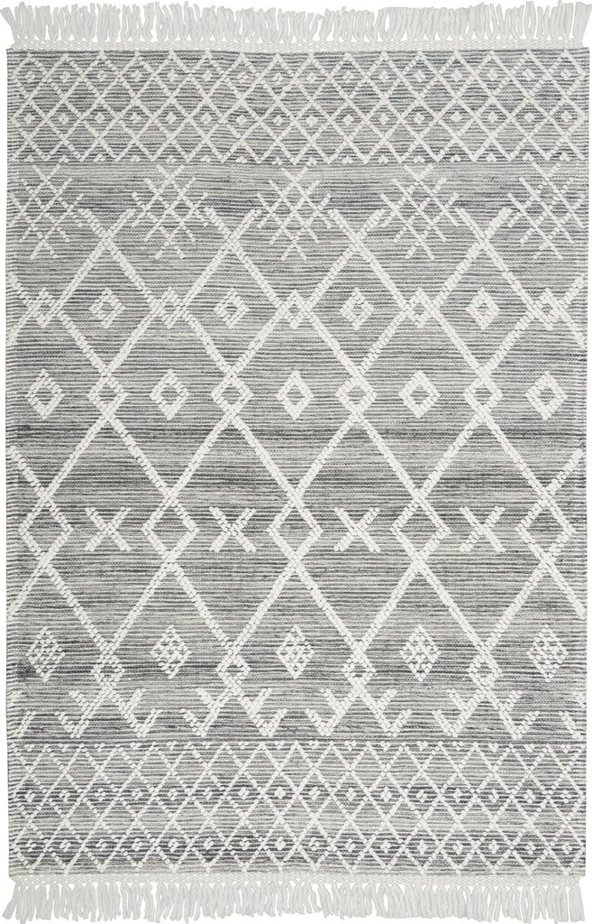 Nourison Machine Washable Series 3 SR302 Grey/Ivory Area Rug by Nicole Curtis main image