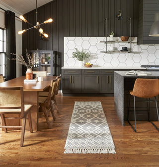 Nourison Machine Washable Series 3 SR302 Grey/Ivory Area Rug by Nicole Curtis Room Image Feature