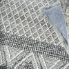 Nourison Machine Washable Series 3 SR303 Grey/Ivory Area Rug by Nicole Curtis Corner Image