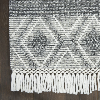 Nourison Machine Washable Series 3 SR303 Grey/Ivory Area Rug by Nicole Curtis Detail Image