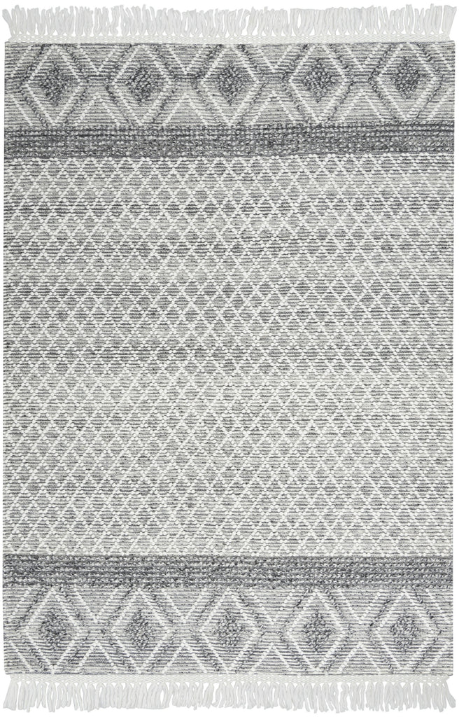 Nourison Machine Washable Series 3 SR303 Grey/Ivory Area Rug by Nicole Curtis main image