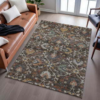 Dalyn Silk Road SR4 Chocolate Area Rug Lifestyle Image Feature