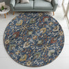 Dalyn Silk Road SR4 Navy Area Rug Round Lifestyle Image Feature