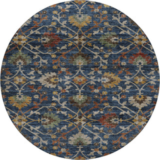 Dalyn Silk Road SR4 Navy Area Rug Round Main Image