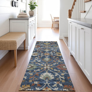 Dalyn Silk Road SR4 Navy Area Rug Runner Lifestyle Image Feature
