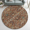 Dalyn Silk Road SR4 Paprika Area Rug Round Lifestyle Image Feature