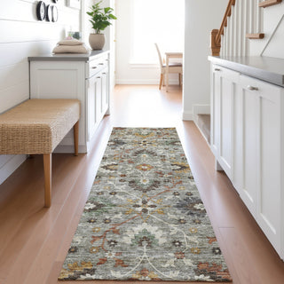 Dalyn Silk Road SR4 Pewter Area Rug Runner Lifestyle Image Feature