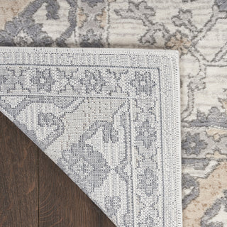 Nourison Series 4 SR401 Cream Grey Area Rug by Nicole Curtis Corner Image