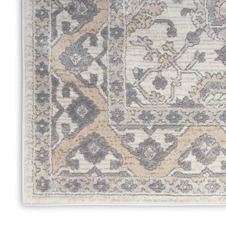 Nourison Series 4 SR401 Cream Grey Area Rug by Nicole Curtis Texture Image
