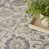 Nourison Series 4 SR401 Cream Grey Area Rug by Nicole Curtis Corner Image