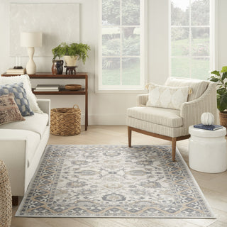 Nourison Series 4 SR401 Cream Grey Area Rug by Nicole Curtis Room Image Feature