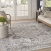Nourison Series 4 SR401 Cream Grey Area Rug by Nicole Curtis Corner Image