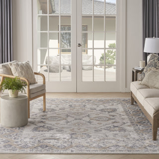 Nourison Series 4 SR401 Cream Grey Area Rug by Nicole Curtis Room Image Feature