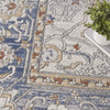 Nourison Series 4 SR402 Cream Blue Area Rug Corner Image