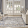Nourison Series 4 SR402 Cream Blue Area Rug Room Image Feature