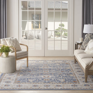 Nourison NICOLE CURTIS SER 4 SR402 LIGHT BLUE GREY Room Image Feature