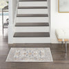 Nourison Series 4 SR402 Cream Blue Area Rug Corner Image