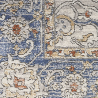 Nourison Series 4 SR402 Cream Blue Area Rug Swatch Image