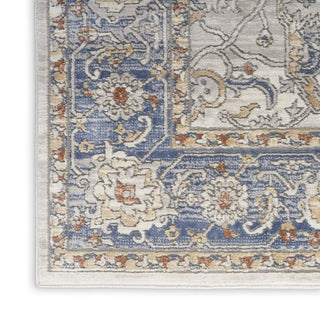 Nourison Series 4 SR402 Cream Blue Area Rug Texture Image
