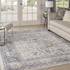 Nourison Series 4 SR402 Cream Blue Area Rug Corner Image