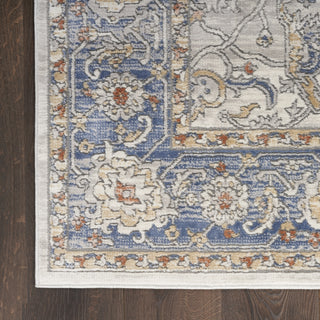 Nourison Series 4 SR402 Cream Blue Area Rug Detail Image