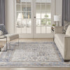 Nourison Series 4 SR402 Cream Blue Area Rug Room Image Feature