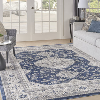 Nourison NICOLE CURTIS SER 4 SR403 GREY NAVY Corner Image