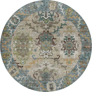 Dalyn Silk Road SR5 Aqua Area Rug Round Main Image