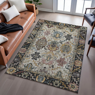Dalyn Silk Road SR5 Black Area Rug Lifestyle Image Feature