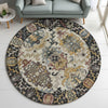Dalyn Silk Road SR5 Black Area Rug Round Lifestyle Image Feature