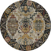 Dalyn Silk Road SR5 Black Area Rug Round Main Image