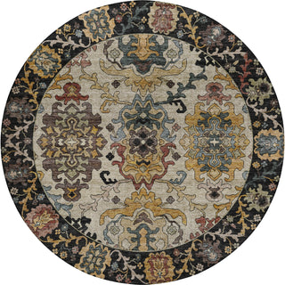 Dalyn Silk Road SR5 Black Area Rug Round Main Image