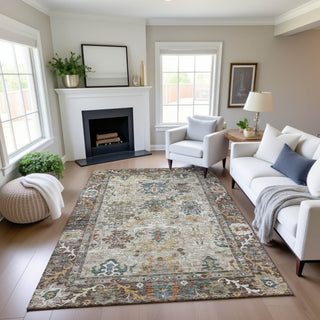 Dalyn Silk Road SR5 Chocolate Area Rug Lifestyle Image Feature