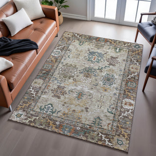 Dalyn Silk Road SR5 Chocolate Area Rug Lifestyle Image Feature